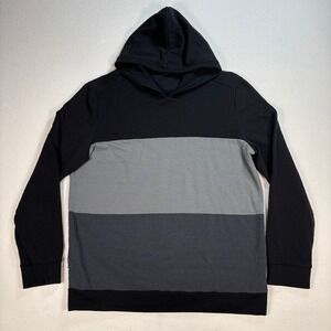 Icebreaker Escape Hoodie Men's XL*‎ Black RealFLEECE 200 Merino Wool Colorblock